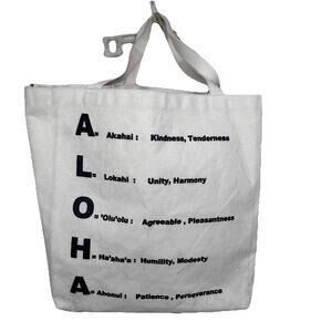 Aloha Hawaiian Graphics bag Heavy weight Canvas Made in the USA Beach/Books/shop